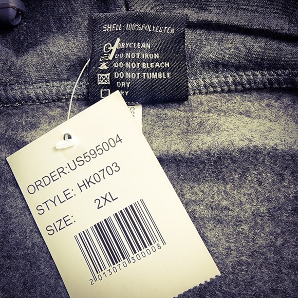 XXL Casual Grey Full Zip Lightweight Hoodie - Picture 10 of 10